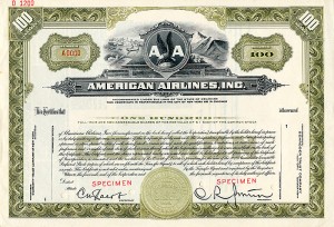 American Airlines, Inc. - Specimen Stock Certificate